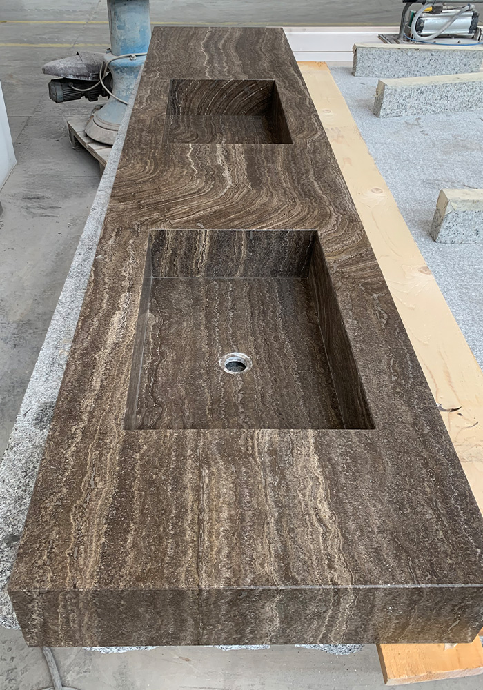 Waschbecken - Travertino Titanium - Corradini Group